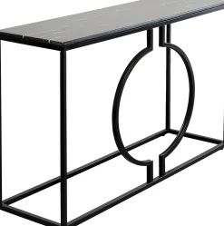 Konsola Miami Loft 120x35 cm czarna - blat marmur