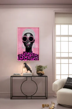 Konsola Miami Loft 120x35 cm czarna - blat marmur