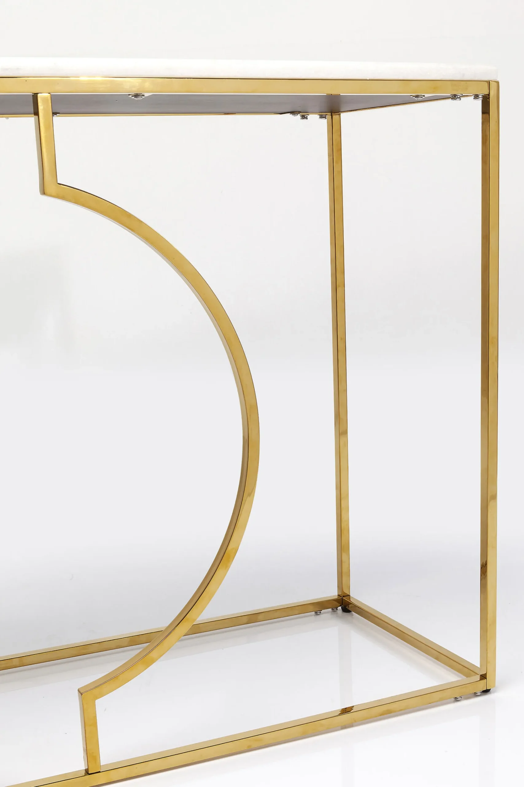 Konsola Miami Loft 120x35 cm złoto-biała