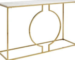 Konsola Miami Loft 120x35 cm złoto-biała