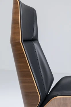 Krzesło biurowe Rouven 59x112 cm czarno-brązowe