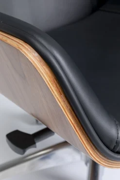 Krzesło biurowe Rouven 59x112 cm czarno-brązowe