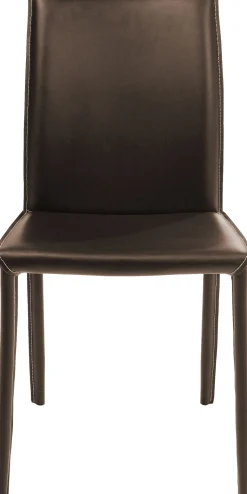 Krzesło Milano 47x91 cm brązowe skóra mielona