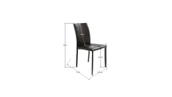 Krzesło Milano 47x91 cm brązowe skóra mielona