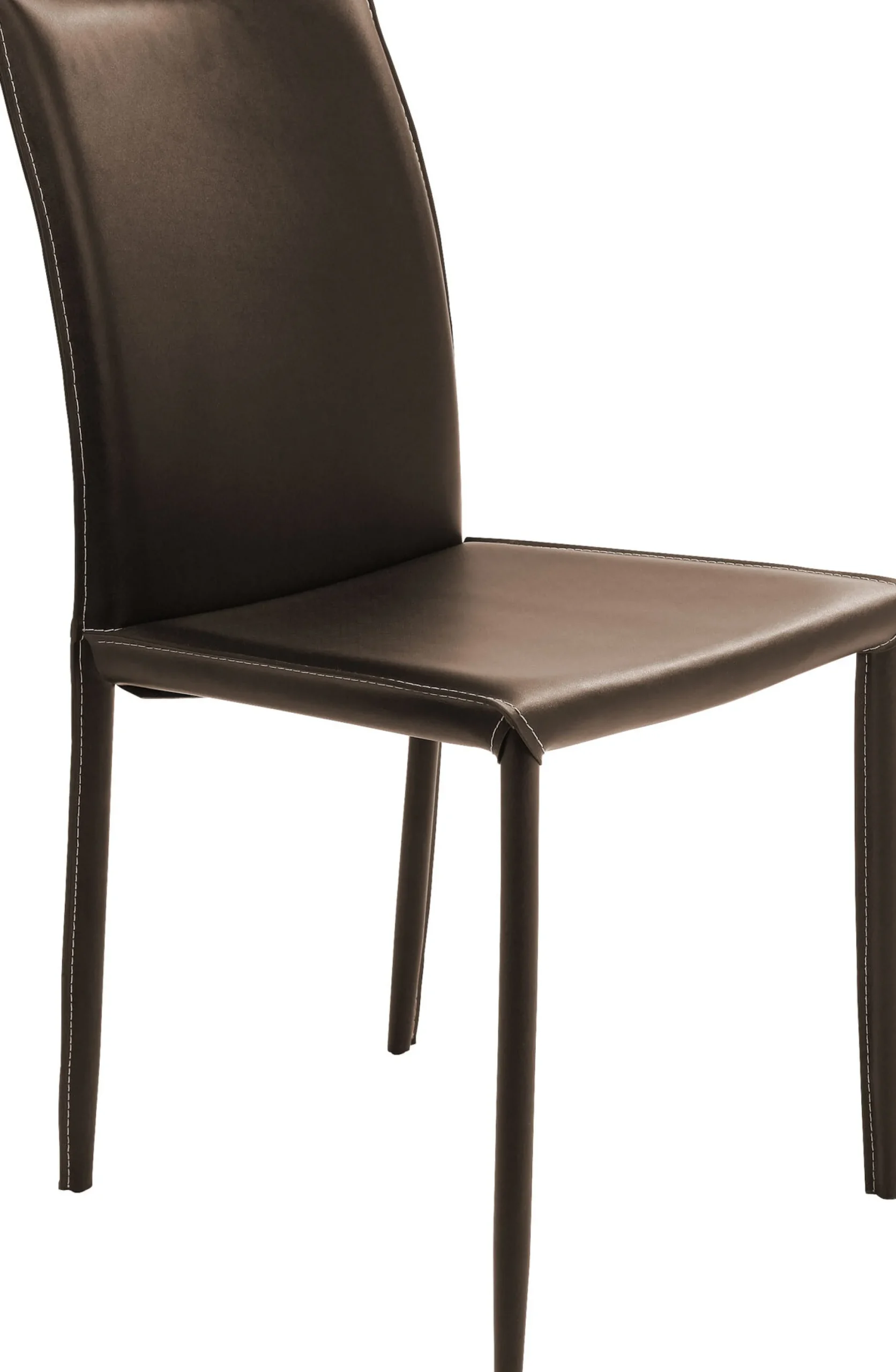 Krzesło Milano 47x91 cm brązowe skóra mielona