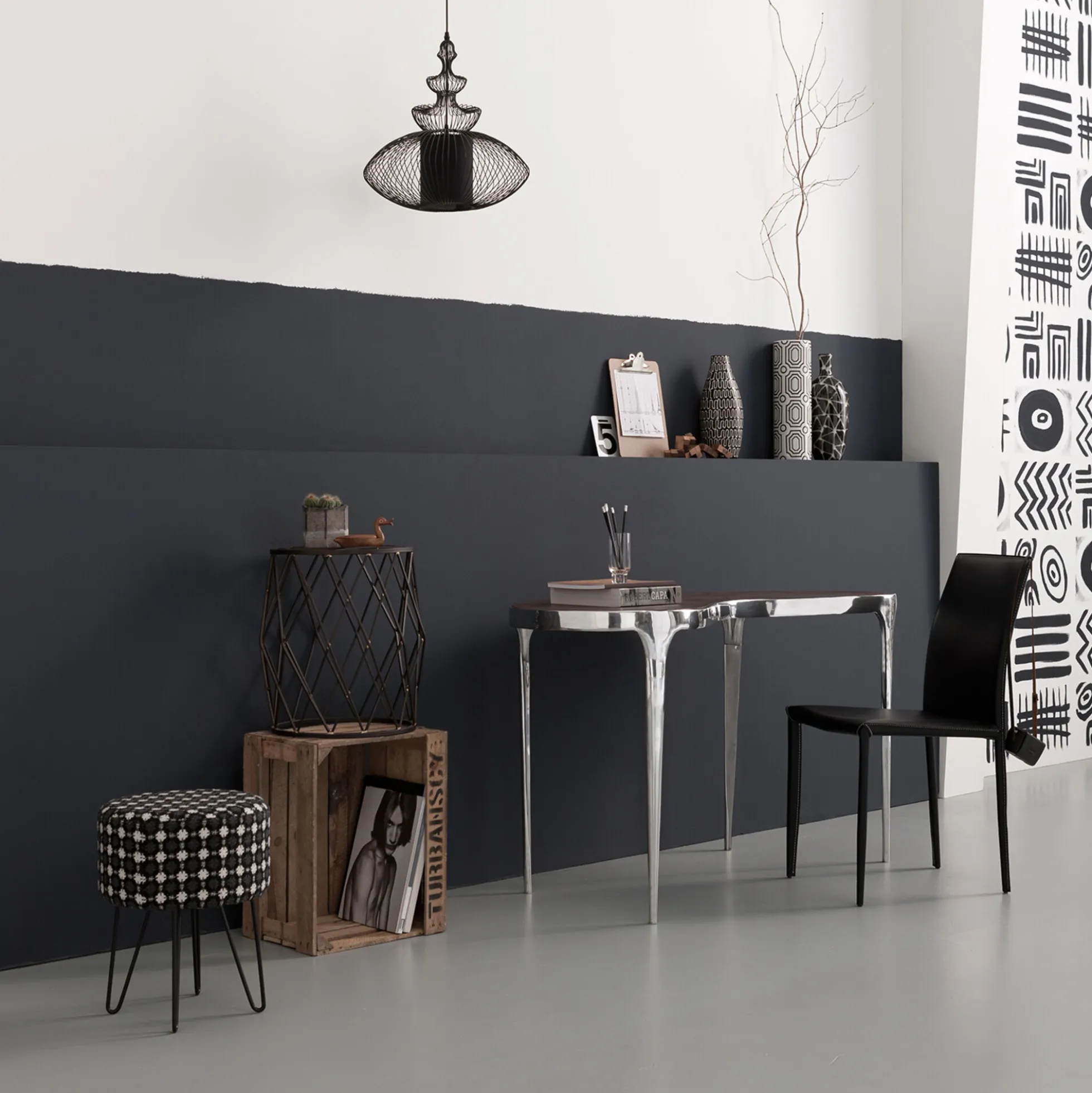 Krzesło Milano 47x91 cm czarne