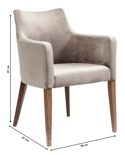 Krzesło Mode Velvet 58x87 cm szare