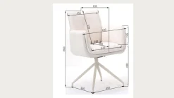 Krzesło obrotowe Hilla białe
