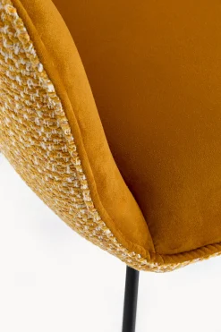 Krzesło obrotowe z podłokietnikami Helli Yellow