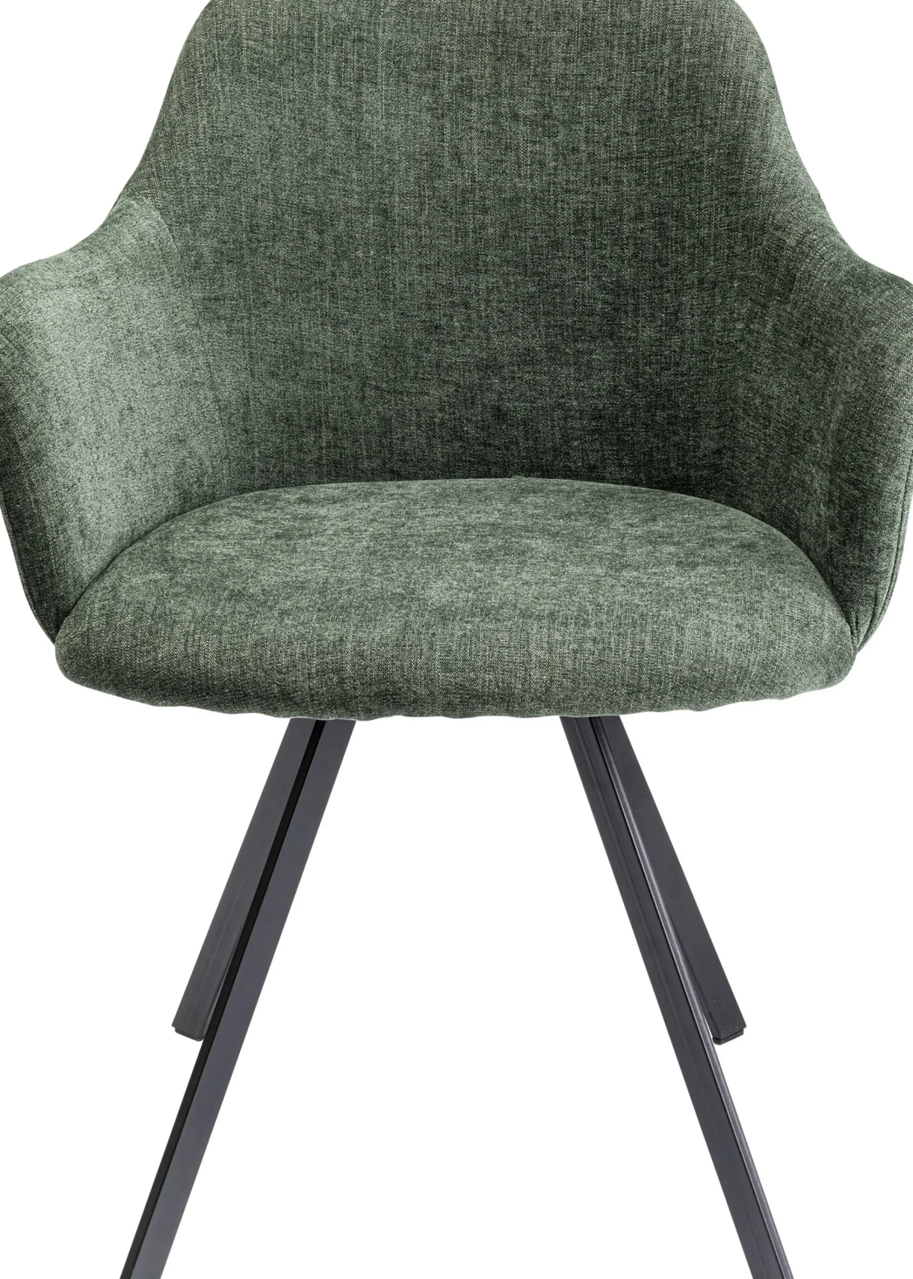 Krzesło obrotowe z podłokietnikami zielone nogi czarne 62x83 cm