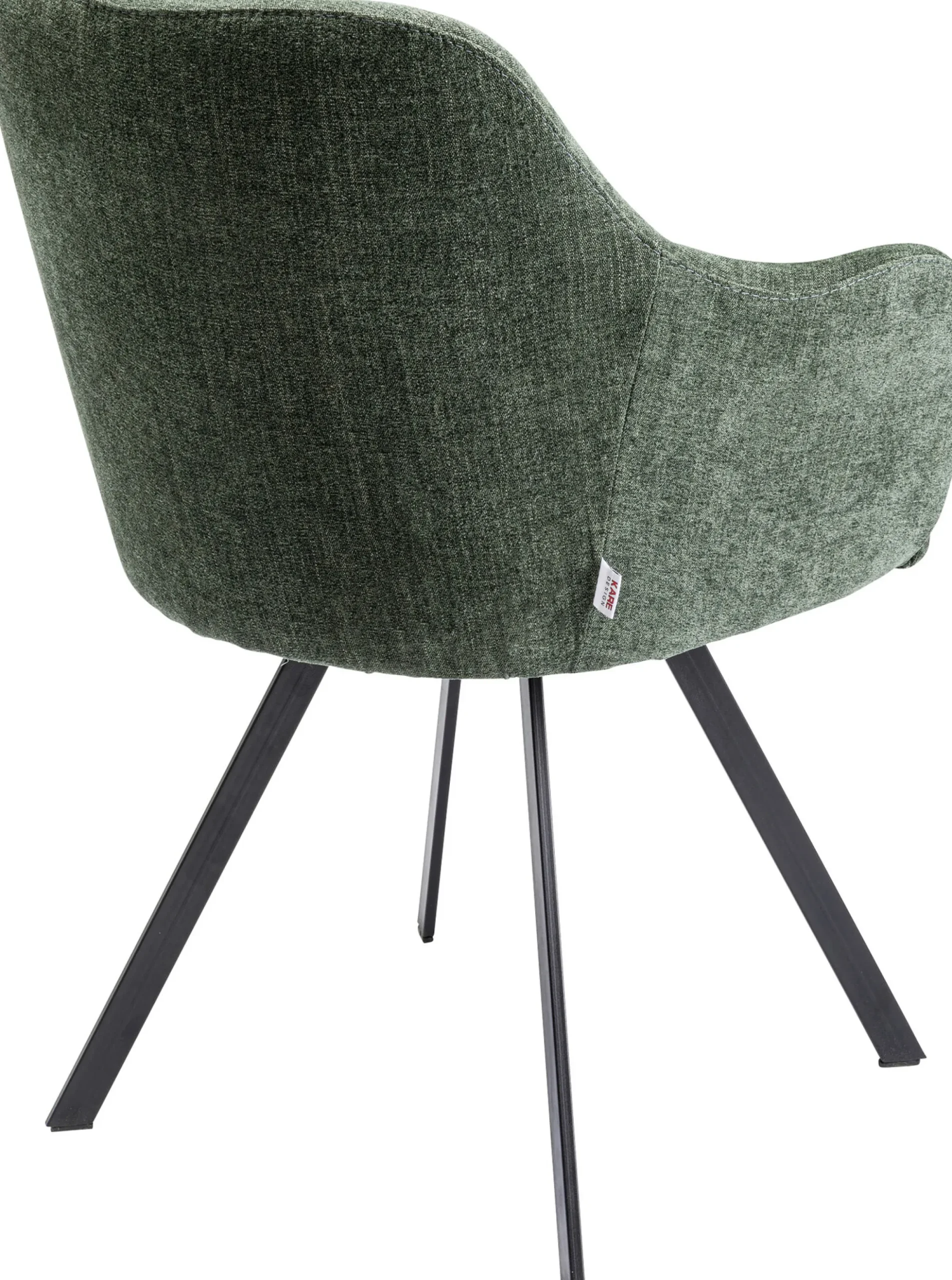 Krzesło obrotowe z podłokietnikami zielone nogi czarne 62x83 cm