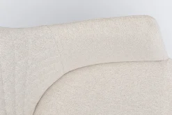 Krzesło obrotowe z podłokietnikami Coco 53x84 cm kremowe