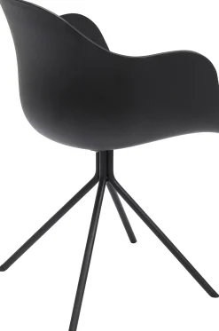 Krzesło obrotowe z podłokietnikami Bel Air 58x78 cm czarne ekoskóra