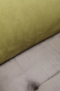 Krzesło z podłokietnikami Chelsea 65x90 cm szaro-zielone