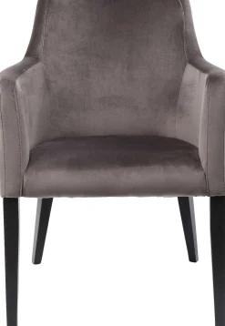 Krzesło z podłokietnikami Mode Velvet 60x87 cm szare