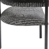 Krzesło z podłokietnikami Paris S&P 58x71 cm czarno-białe