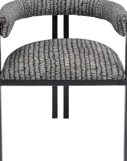 Krzesło z podłokietnikami Paris S&P 58x71 cm czarno-białe