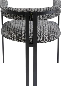 Krzesło z podłokietnikami Paris S&P 58x71 cm czarno-białe