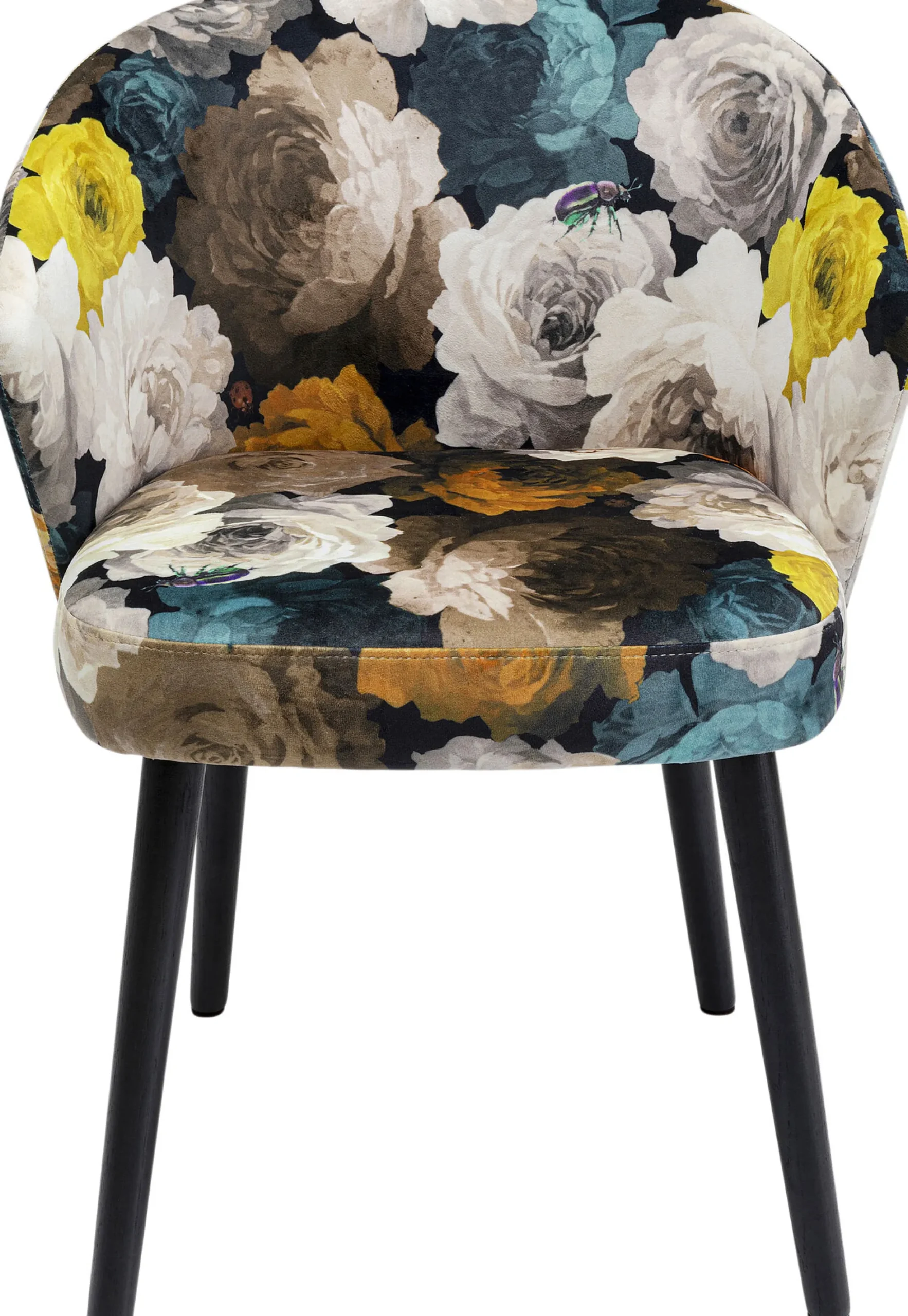 Krzesło z podłokietnikami Peony Yellow 56x77 cm