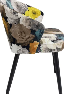 Krzesło z podłokietnikami Peony Yellow 56x77 cm