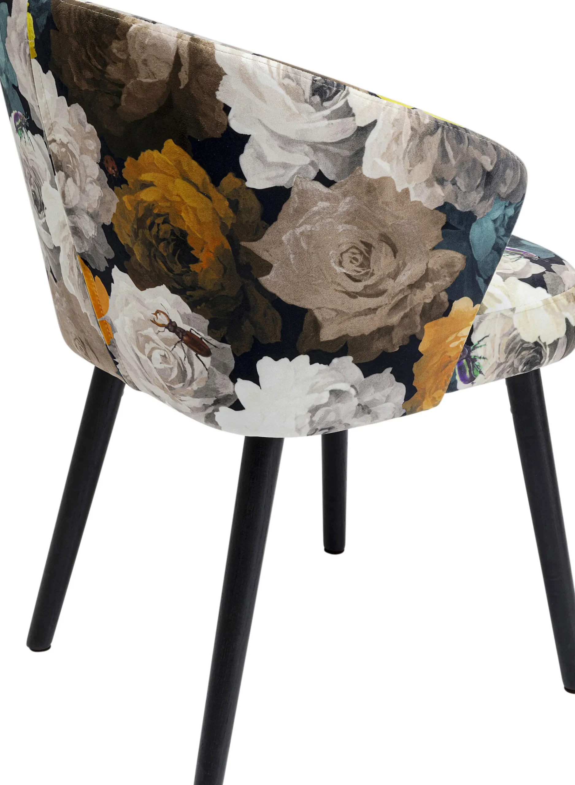 Krzesło z podłokietnikami Peony Yellow 56x77 cm