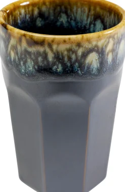 Kubek bez ucha kamionkowy ciemnoniebieski 12 cm