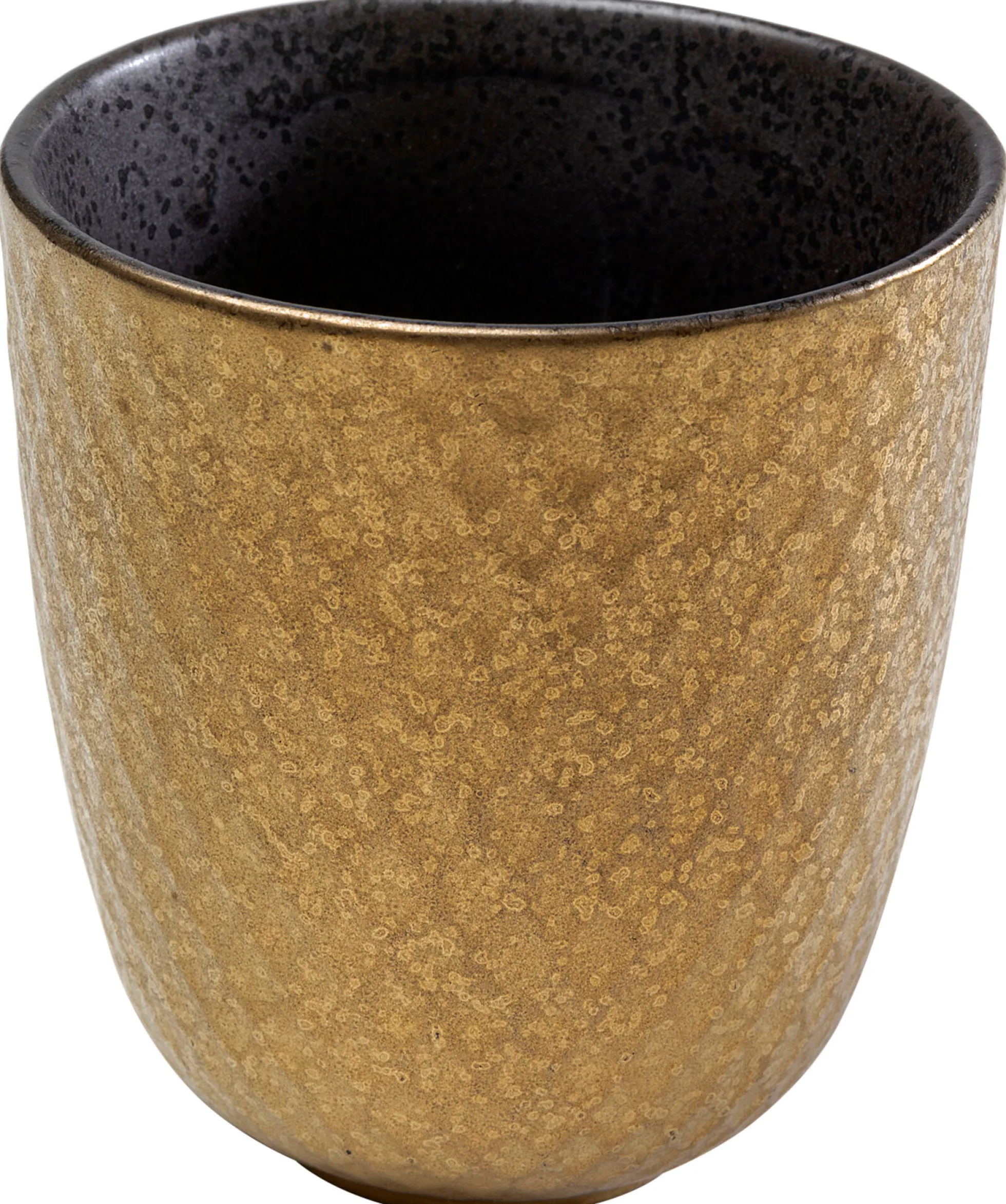 Kubek bez ucha z porcelany czarno-złoty 200 ml