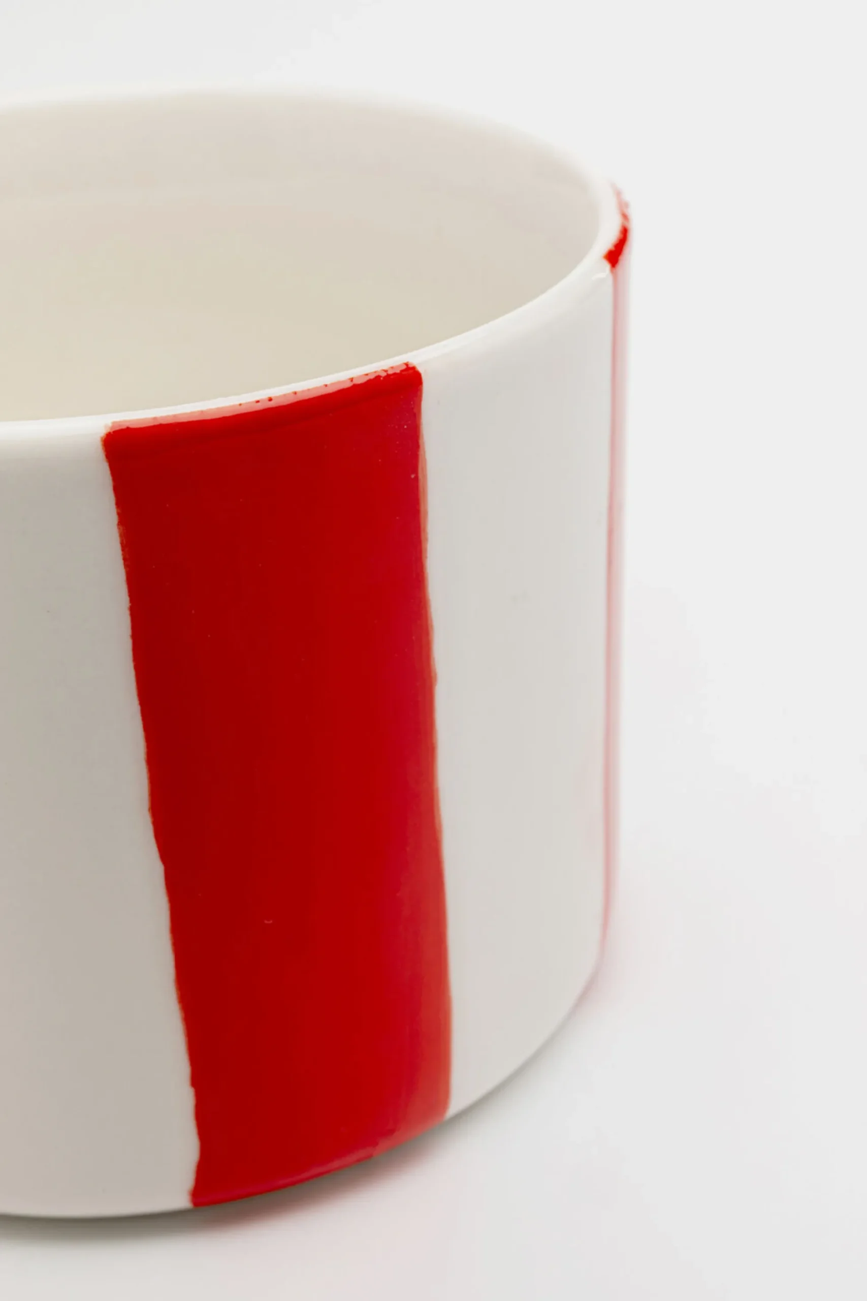 Kubek Cocina Stripes czerwony