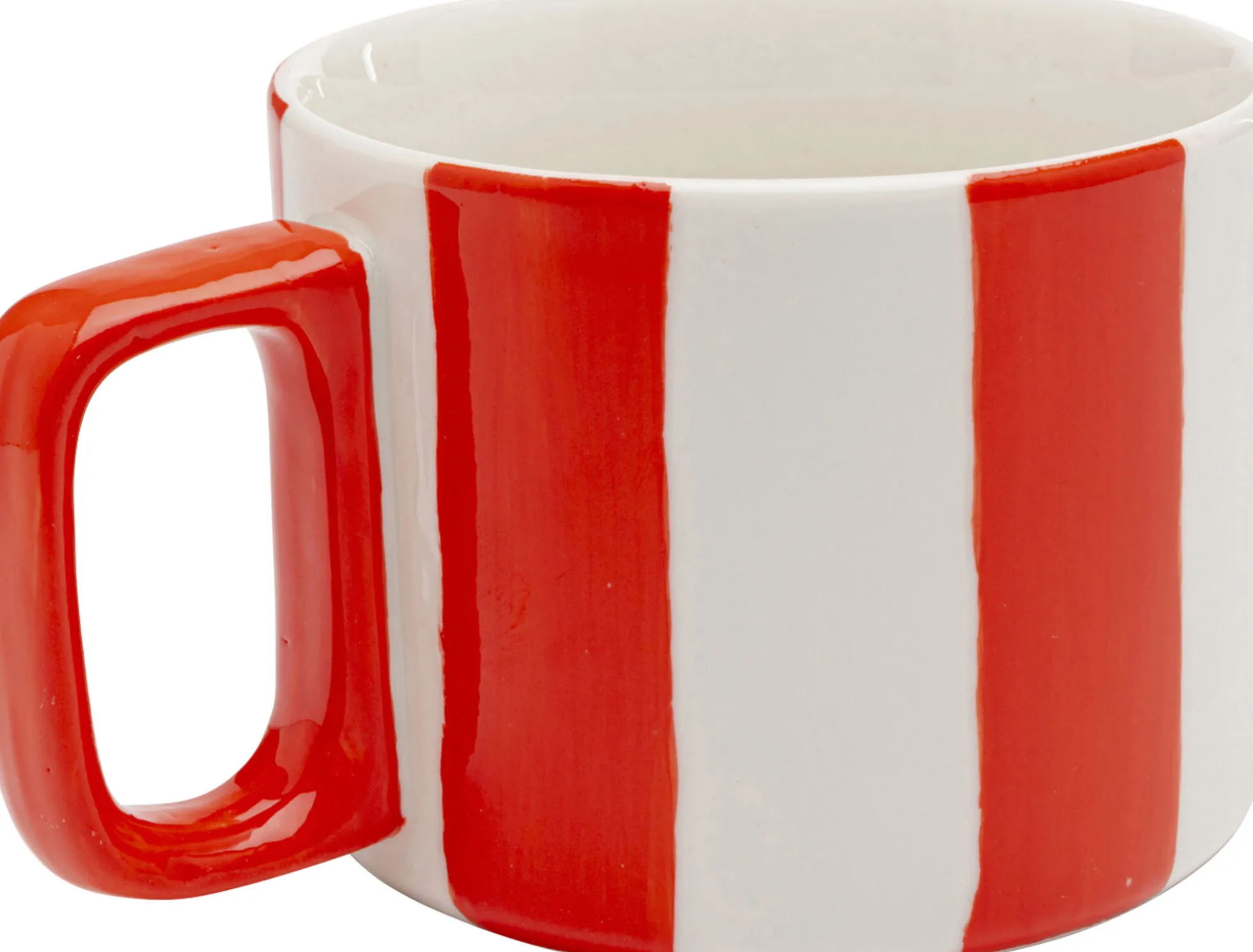 Kubek Cocina Stripes czerwony