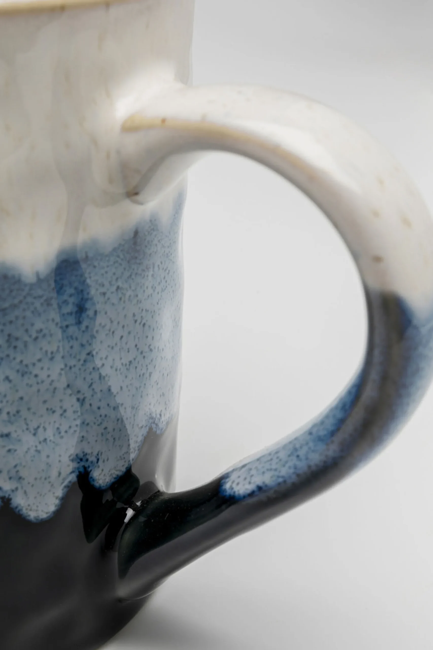 Kubek z uchem kamionka 350 ml dół brązowy