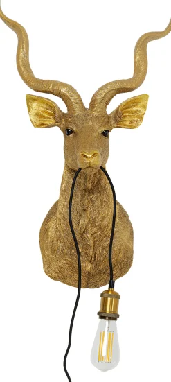 Lampa ścienna Animal Goat 45x74 cm złota