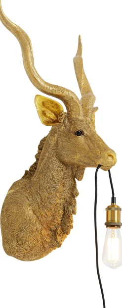 Lampa ścienna Animal Goat 45x74 cm złota