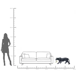 Lampa podłogowa Animal Bagheera 85x40 cm czarna