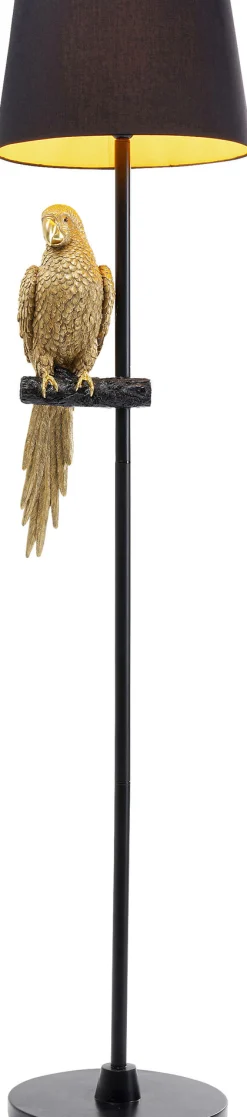 Lampa podłogowa Animal Parrot Ø40x176 cm czarno-złota