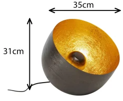 Lampa podłogowa Apollon Smooth Ø35 cm czarna