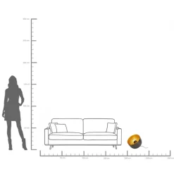 Lampa podłogowa Apollon Smooth Ø35 cm czarna