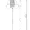 Lampa podłogowa Arcadia bursztynowa 155cm
