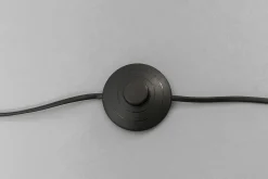 Lampa podłogowa czarno-złota stalowa 130 cm