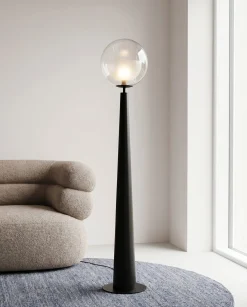 Lampa podłogowa Disco Ball czarna 163cm