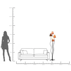 Lampa podłogowa Flexible Mocca 40x163 cm