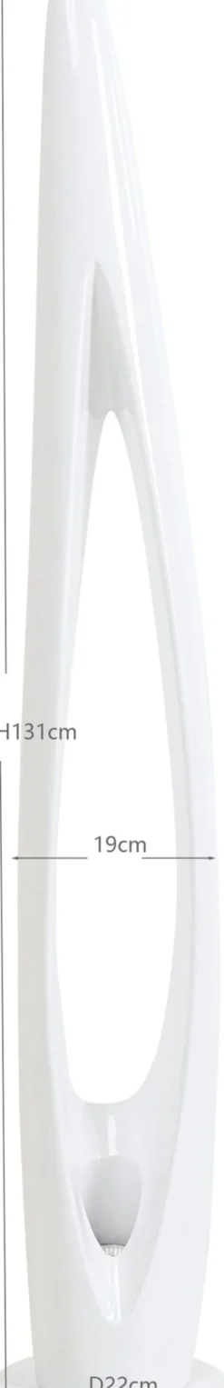 Lampa podłogowa Flow Flame biała 132cm