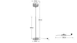 Lampa podłogowa Goblet 25x160 cm złota