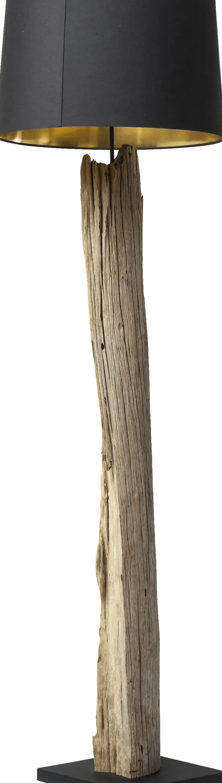 Lampa podłogowa Nature Straight 52x171 cm czarno-drewniana