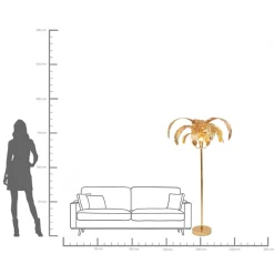 Lampa podłogowa Palmera 90x170 cm złota