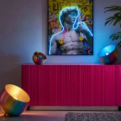 Lampa Podłogowa Rainbow Różowa Ø51cm