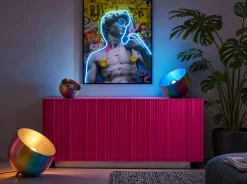 Lampa Podłogowa Rainbow Złota Ø35cm