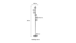 Lampa podłogowa Scal Balls 28x160 cm czarna