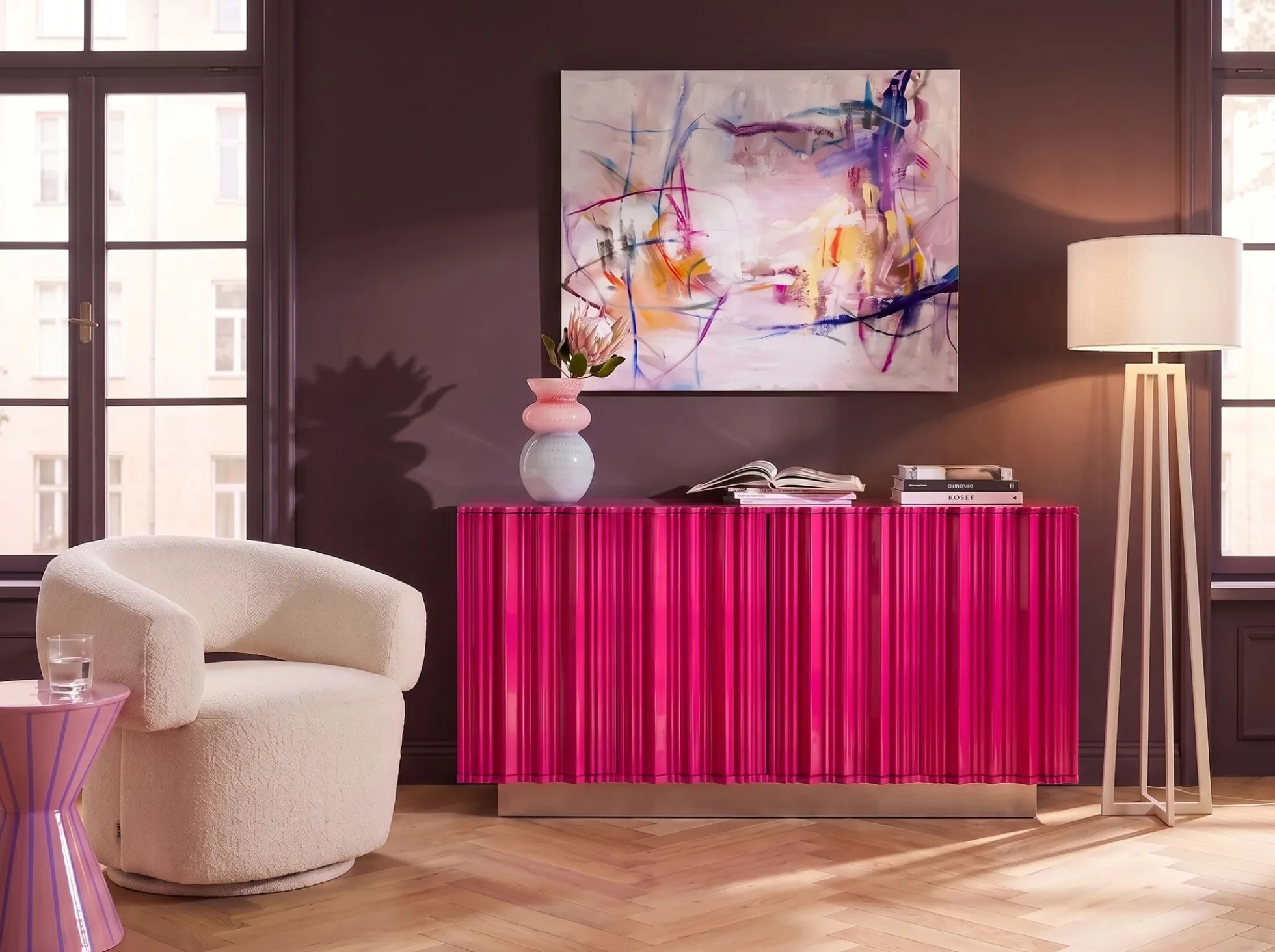 Lampa podłogowa Timon greige 160cm