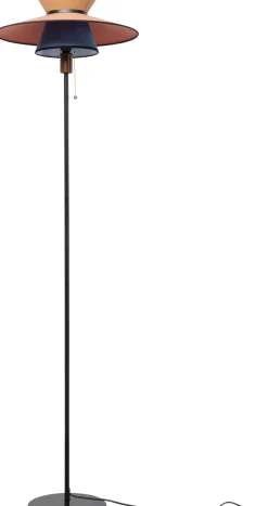 Lampa podłogowa z kolorowym kloszem podstawa czarna Ø45x160 cm