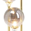 Lampa stołowa Al Capone Tre 18x83 cm złota klosze przydymione